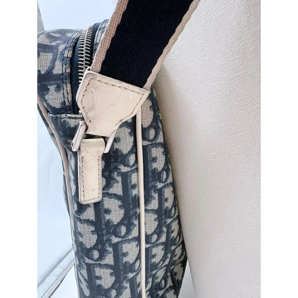 Authenticated Christian Diorissimo Monogramem Canvas Trotter Messenger Bag